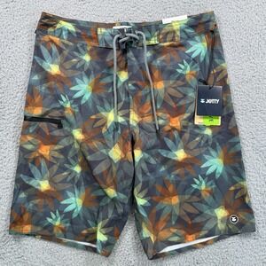 Jetty Supply Co Board Shorts Mens 30 Surf Swim Holyoke Stretch Beach‎